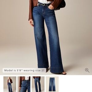 J. Crew Blue Flare Wide Leg Jeans
